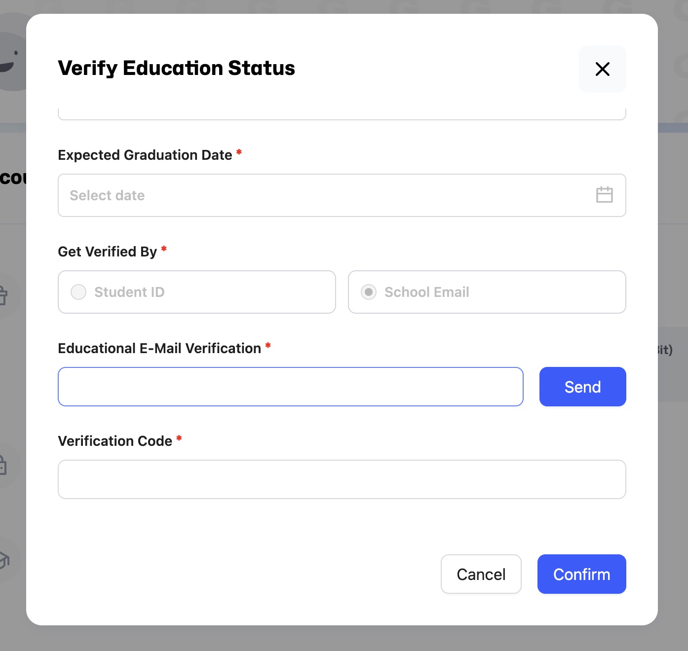 Verify form